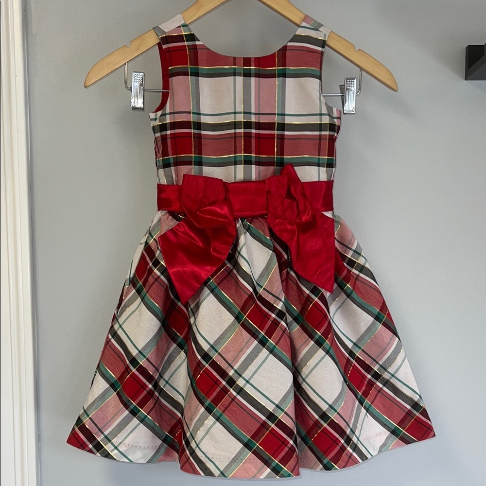 Gymboree Red and Green Plaid Dress with Bow